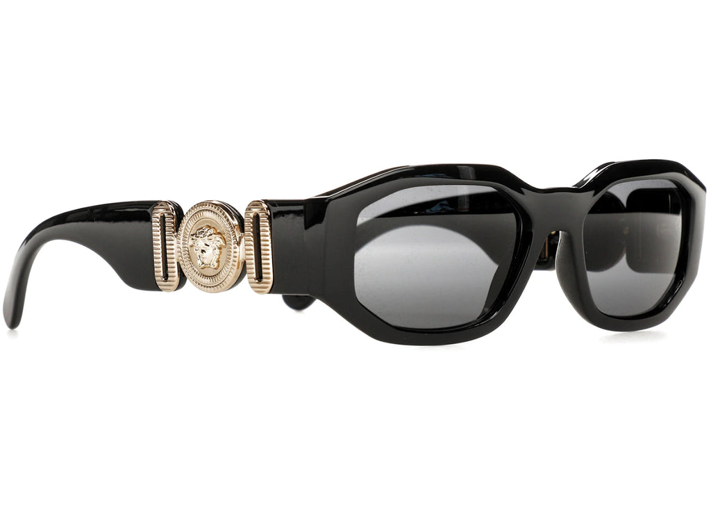 Versace Irreguläre Biggie Sonnenbrille Schwarz/Schwarz