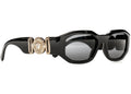 Versace Irreguläre Biggie Sonnenbrille Schwarz/Schwarz