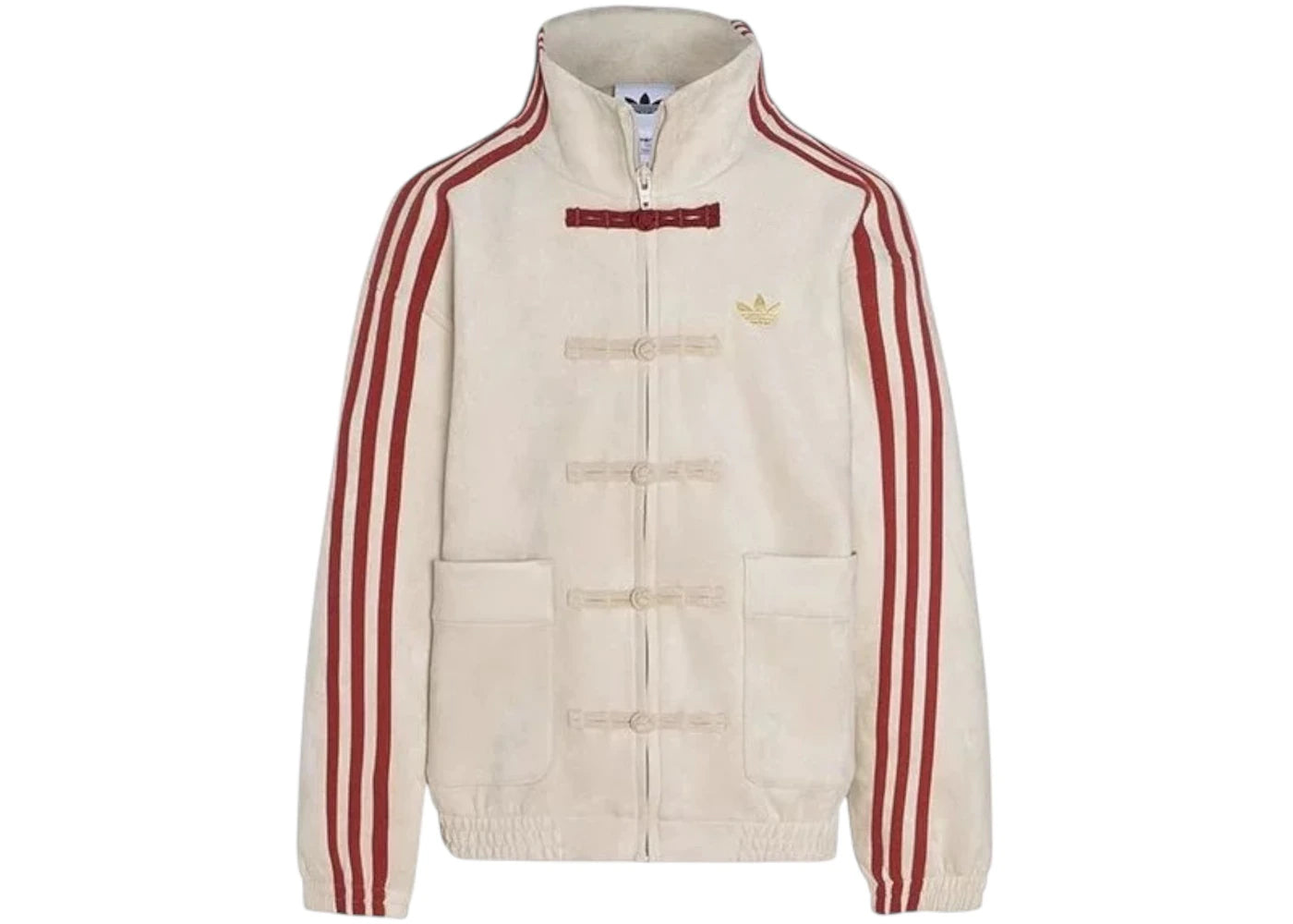 adidas Junior Kinder-Strickjacke im chinesischen Oversize-Stil, Wonder Alumina/Preloved Ruby