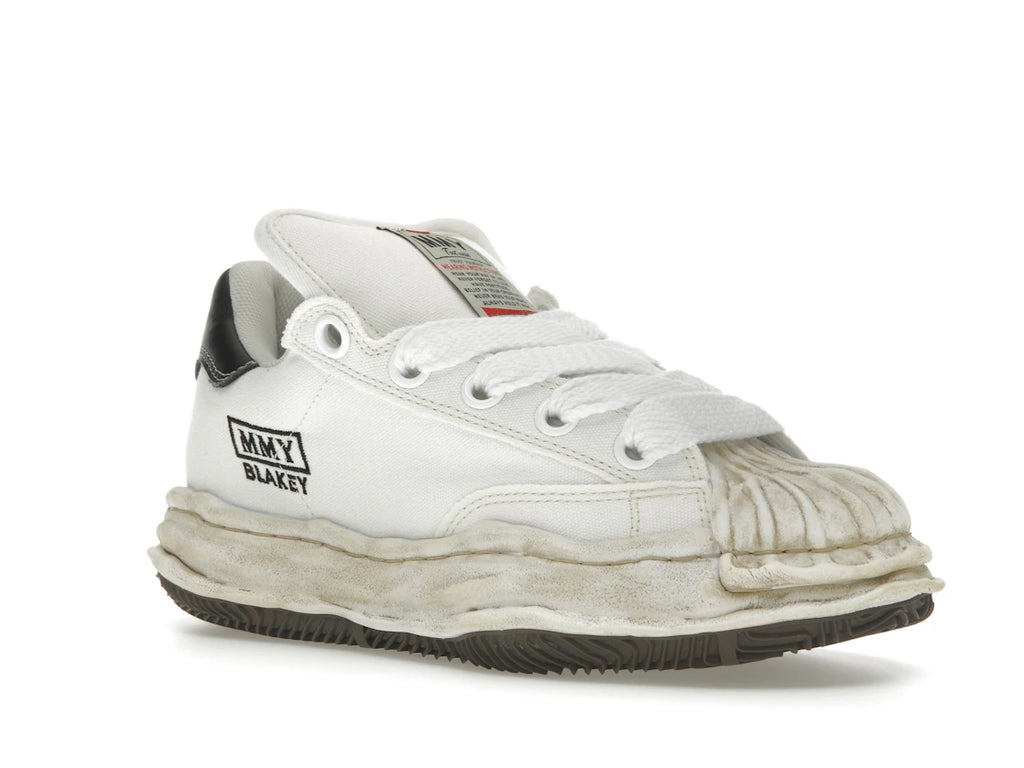 Maison Mihara Yasuhiro Blakey Puffer OG Sole Canvas Low Distressed Midsole White Black