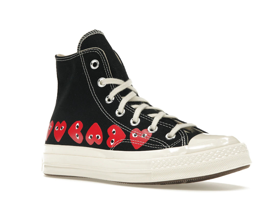 Converse Chuck Taylor All Star 70 Hi Comme des Garcons PLAY Multi-Heart Schwarz