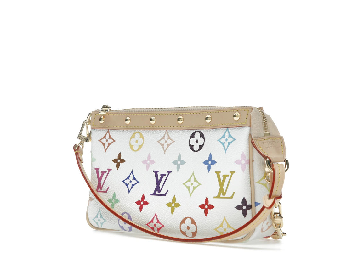Louis Vuitton x Takashi Murakami Pochette Accessoires Weiß Mehrfarbig
