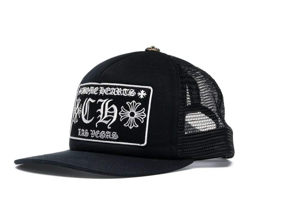 Chrome Hearts CH Las Vegas Trucker-Cap Schwarz/Schwarz