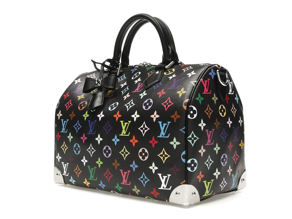 Louis Vuitton x Takashi Murakami Speedy Soft 30 Black Multicolored