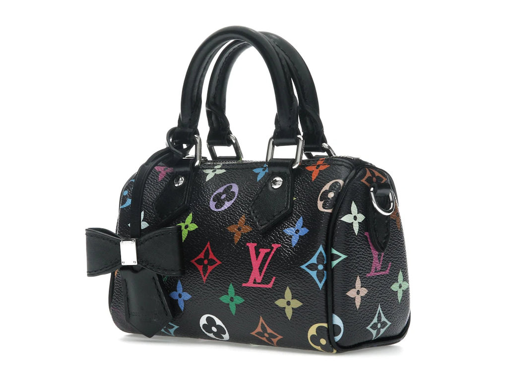 Louis Vuitton x Takashi Murakami Nano Speedy Schwarz Mehrfarbig