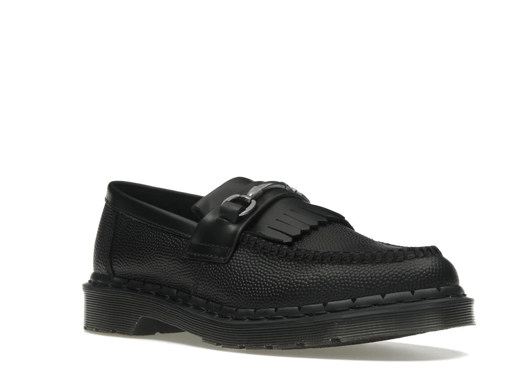 Dr. Martens Adrian Snaffle Pebble Grain Leather Kiltie Loafer Black