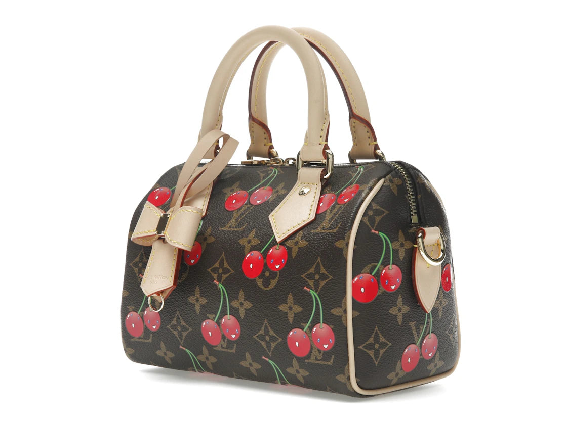 Louis Vuitton x Takashi Murakami Cherry Speedy Bandouliere 20 Brown Monogram