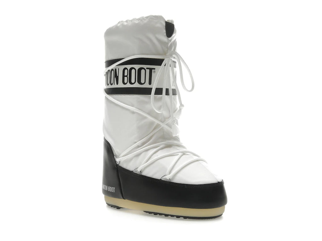 Moon Boot Icon Nylonstiefel Schwarz Weiß