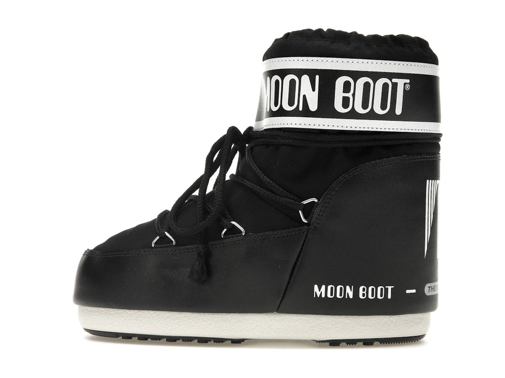 Moon Boot Icon Low Nylon Boot Black White