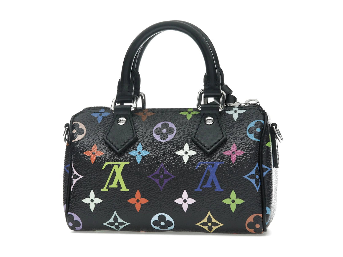 Louis Vuitton x Takashi Murakami Nano Speedy Schwarz Mehrfarbig