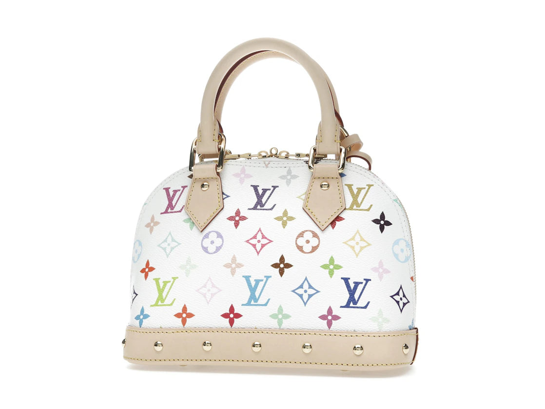 Louis Vuitton x Takashi Murakami Alma BB Weiß Mehrfarbig