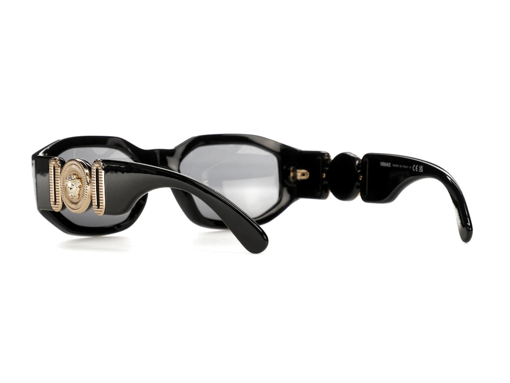 Versace Irreguläre Biggie Sonnenbrille Schwarz/Schwarz