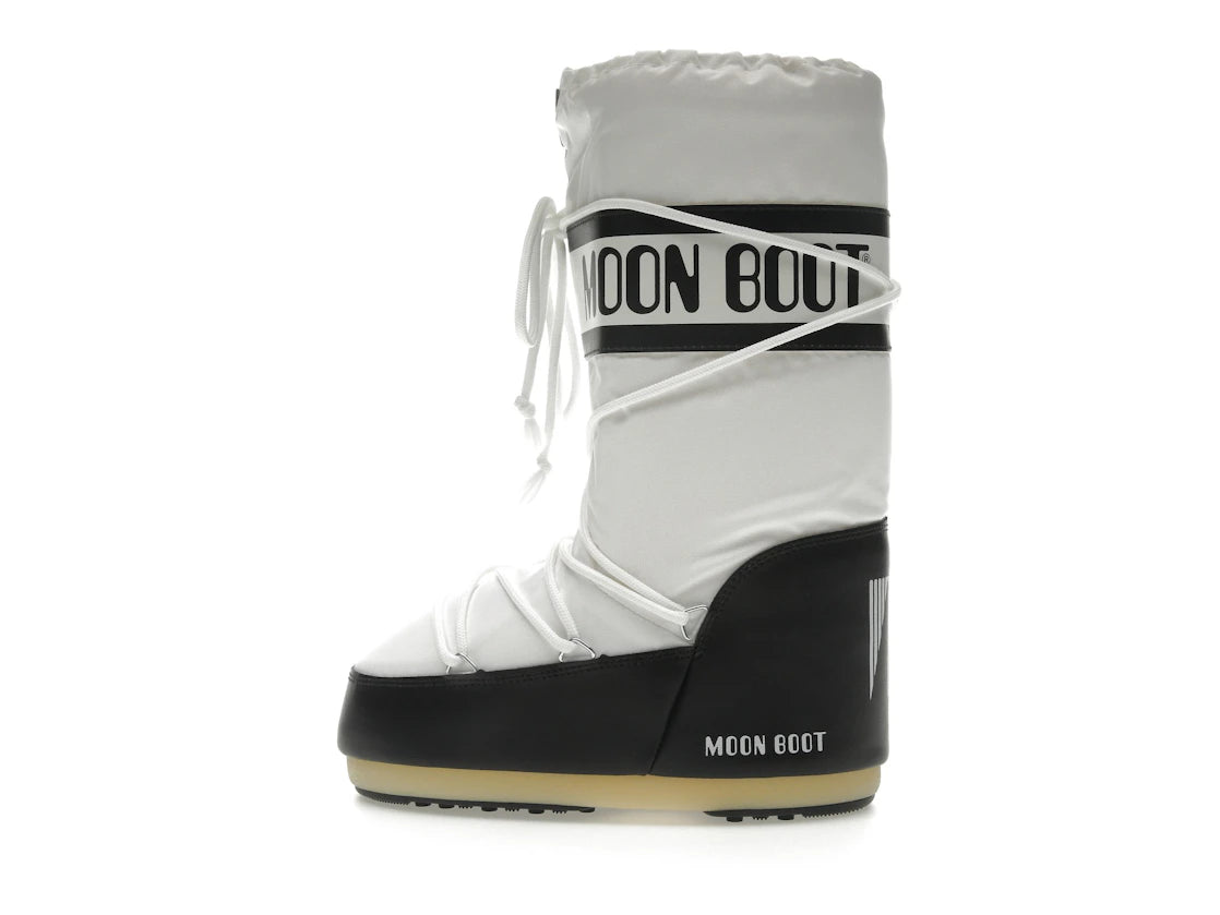 Moon Boot Icon Nylonstiefel Schwarz Weiß
