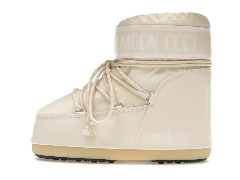 Bottes Basses en Nylon Icon Moon Boot Crème Blanc