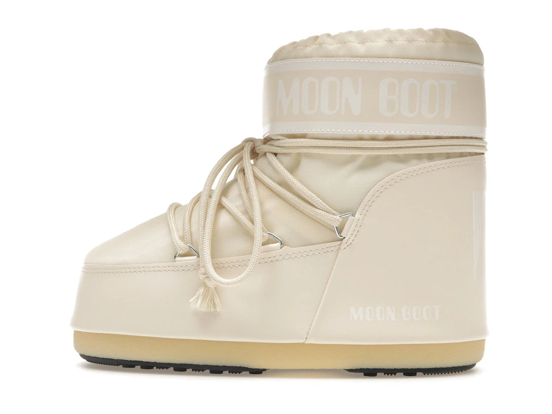Bottes Basses en Nylon Icon Moon Boot Crème Blanc