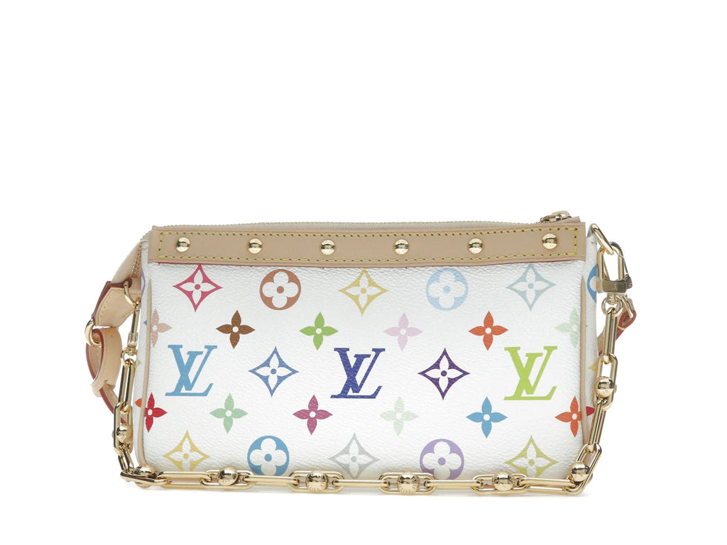 Louis Vuitton x Takashi Murakami Pochette Accessoires Weiß Mehrfarbig