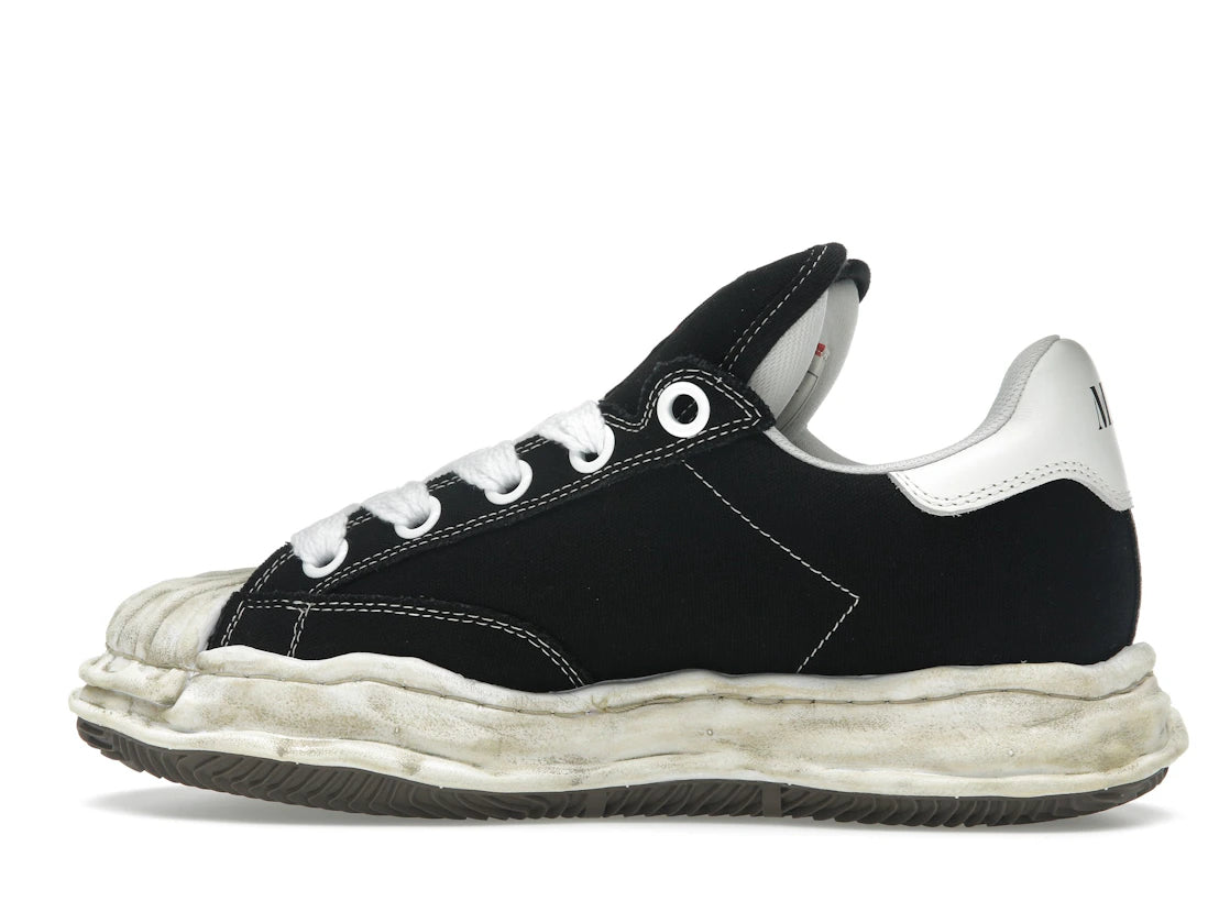 Maison Mihara Yasuhiro Blakey Puffer OG Sole Canvas Low Distressed Midsole Schwarz Weiß