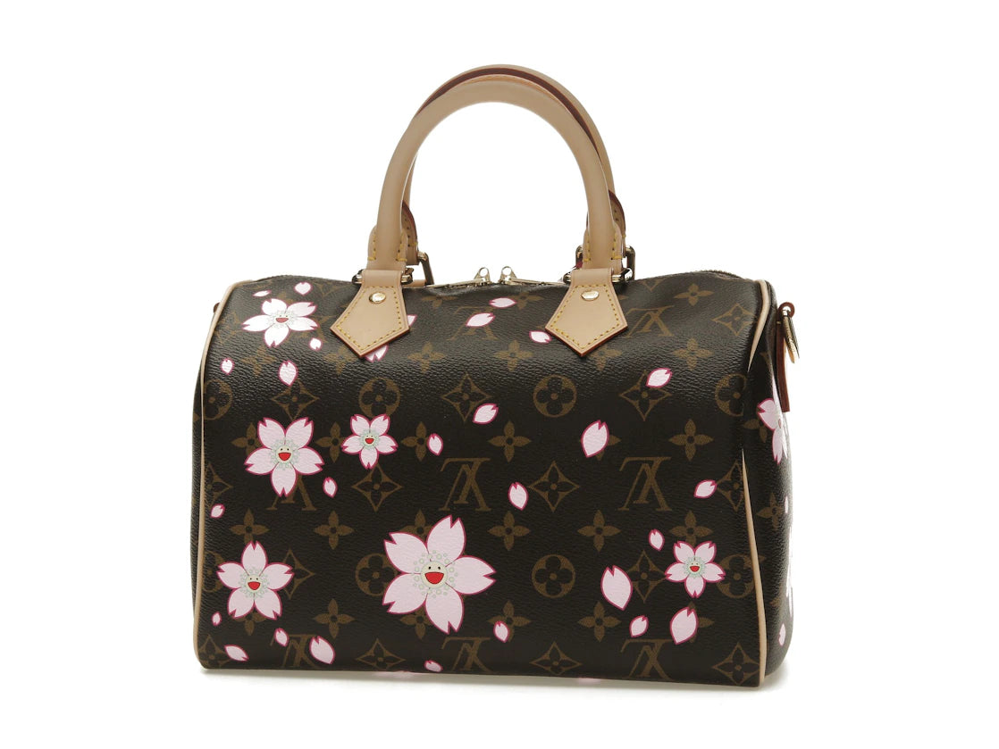 Louis Vuitton x Takashi Murakami Cherry Blossom Speedy Bandouliere 25 Sakura Brown
