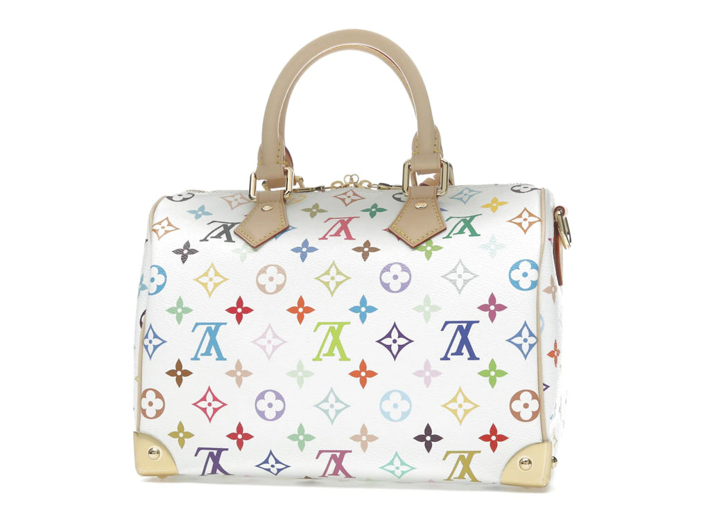 Louis Vuitton x Takashi Murakami Speedy Bandouliere 25 Weiß Mehrfarbig