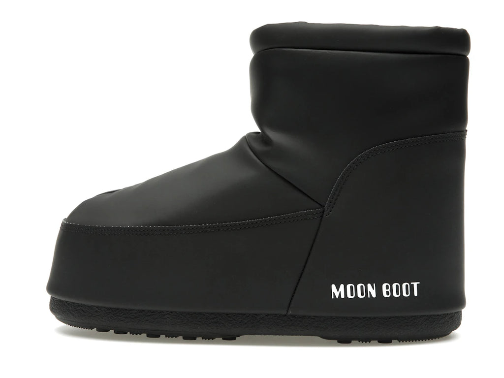 Bottes Moon Boot en caoutchouc sans lacets noires