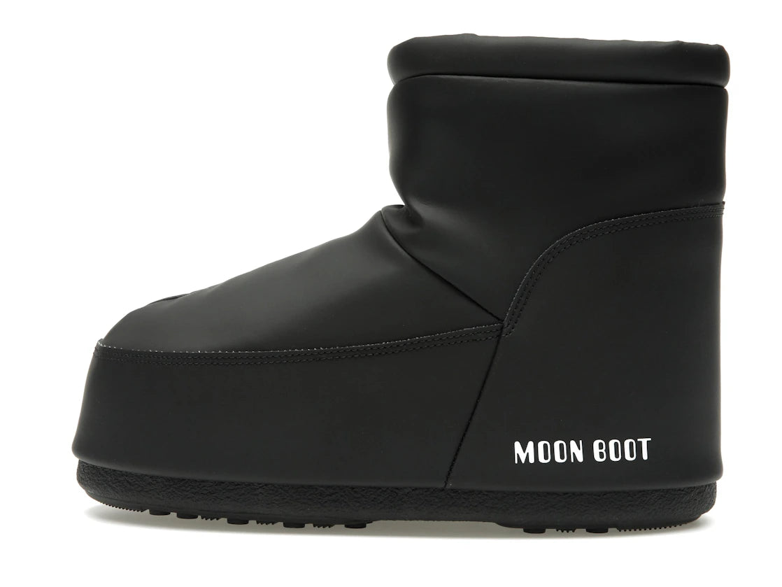 Bottes Moon Boot en caoutchouc sans lacets noires