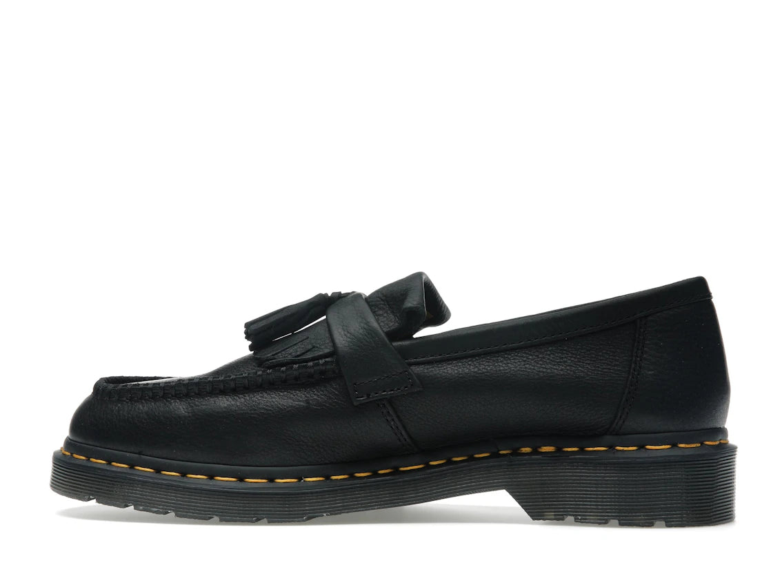 Dr. Martens Adrian Yellow Stitch Ambassador Leather Loafers Black