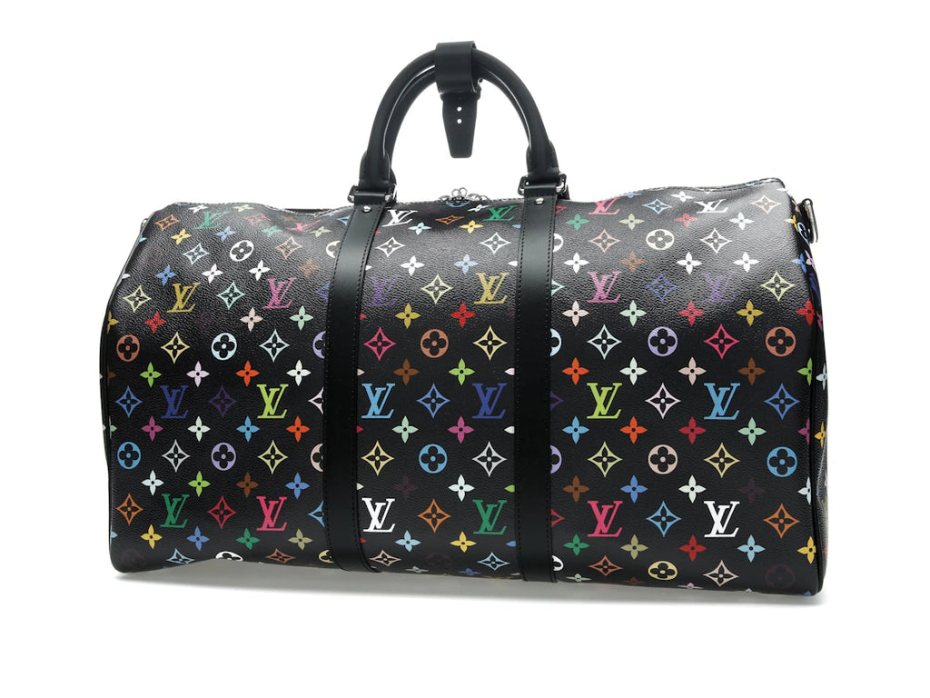 Louis Vuitton x Takashi Murakami Keepall Bandouliere 50 Schwarz Mehrfarbig