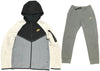 Ensemble sweat à capuche zippé et jogging Nike Sportswear Tech Fleece pour enfant Gris/Blanc
